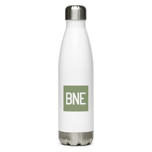 Aviation Gift Water Bottle - Camo Green • BNE Brisbane • YHM Designs - Image 01