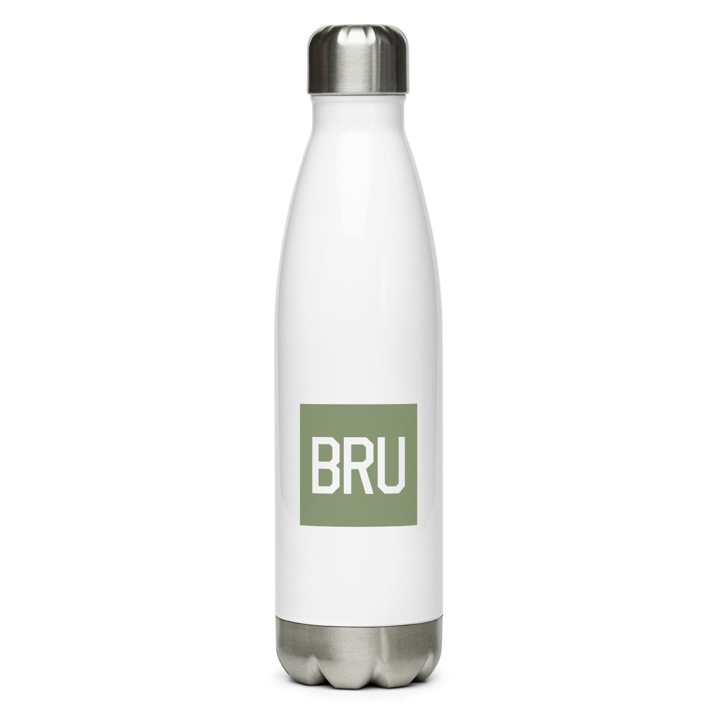 Aviation Gift Water Bottle - Camo Green • BRU Brussels • YHM Designs - Image 01