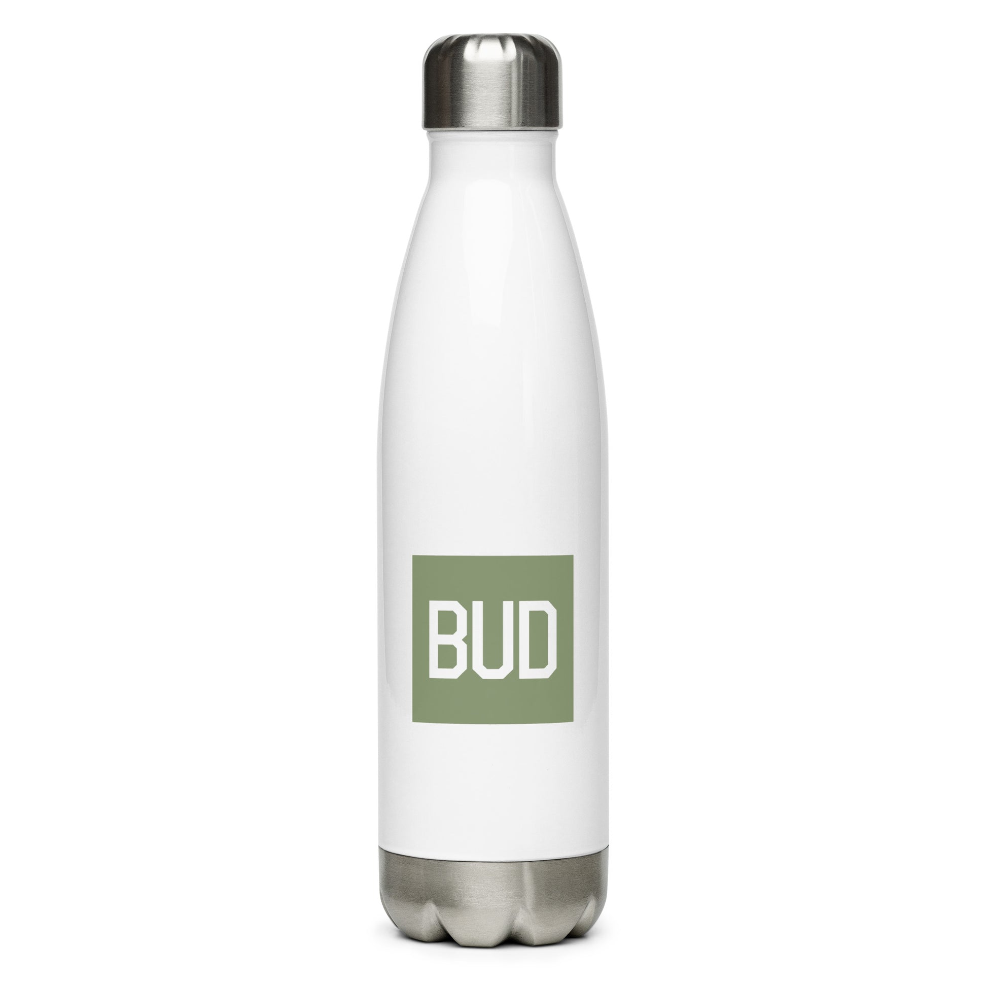 Aviation Gift Water Bottle - Camo Green • BUD Budapest • YHM Designs - Image 01