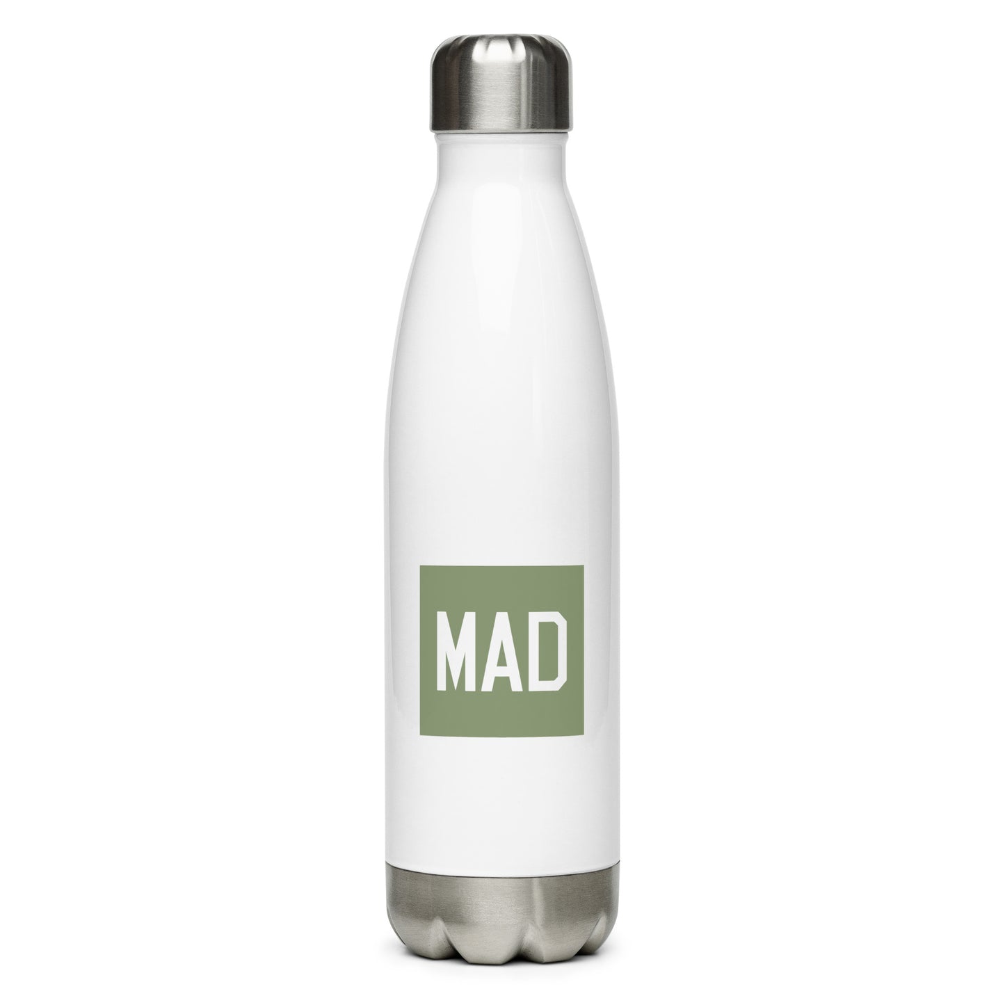 Aviation Gift Water Bottle - Camo Green • MAD Madrid • YHM Designs - Image 01