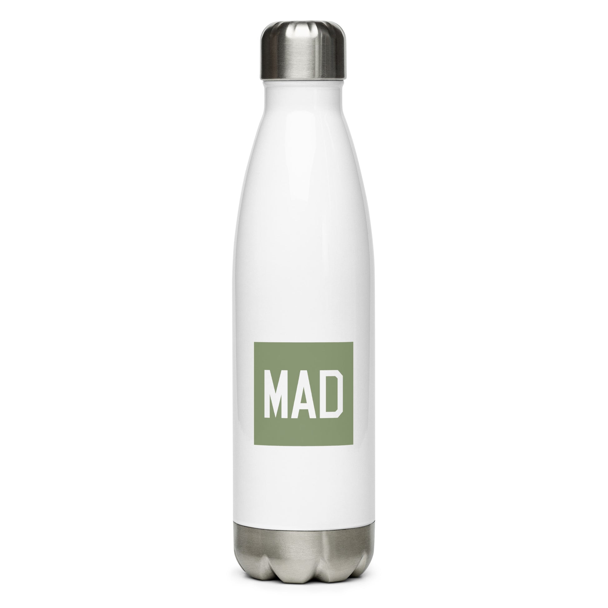 Aviation Gift Water Bottle - Camo Green • MAD Madrid • YHM Designs - Image 01