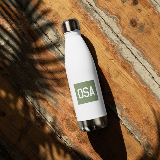 Aviation Gift Water Bottle - Camo Green • OSA Osaka • YHM Designs - Image 02