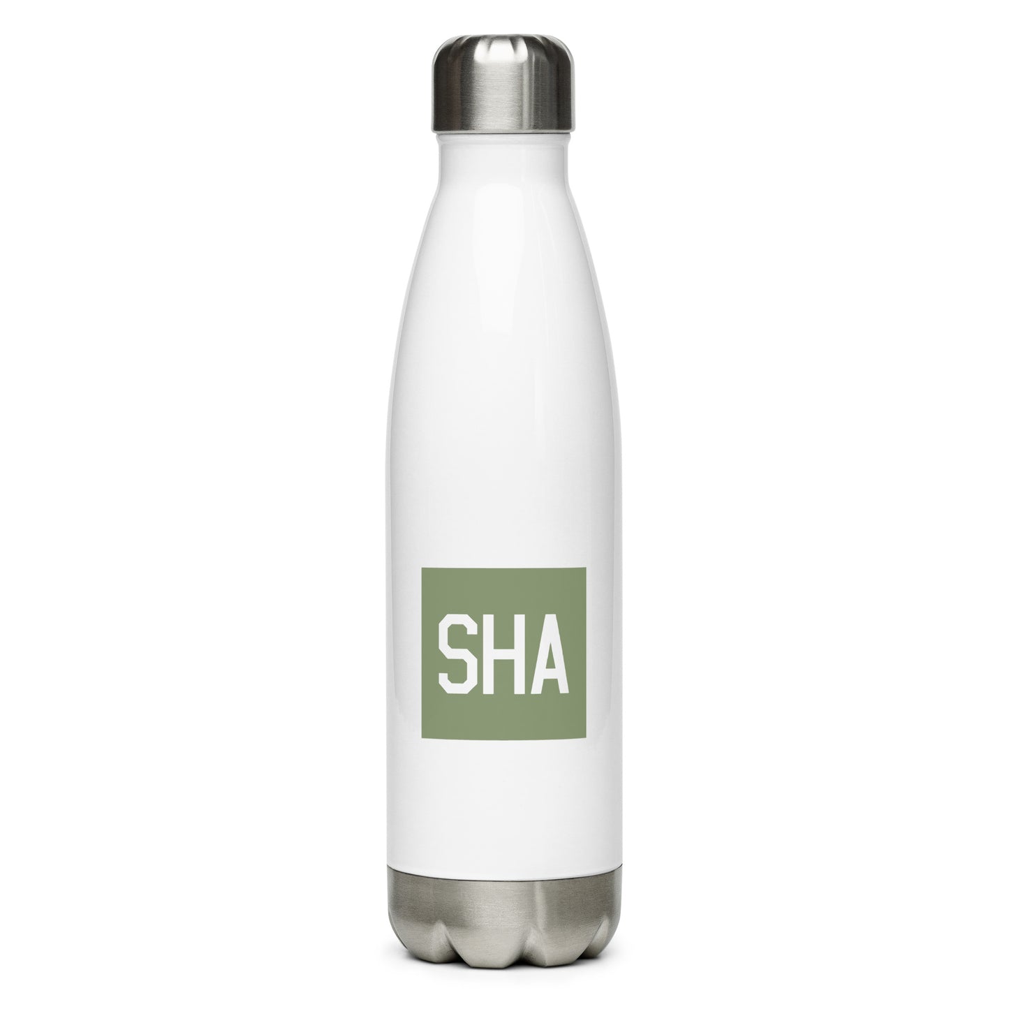 SHA Shanghai Water Bottle • Air Force Lettering in Camouflage Green • YHM Designs - Image 01