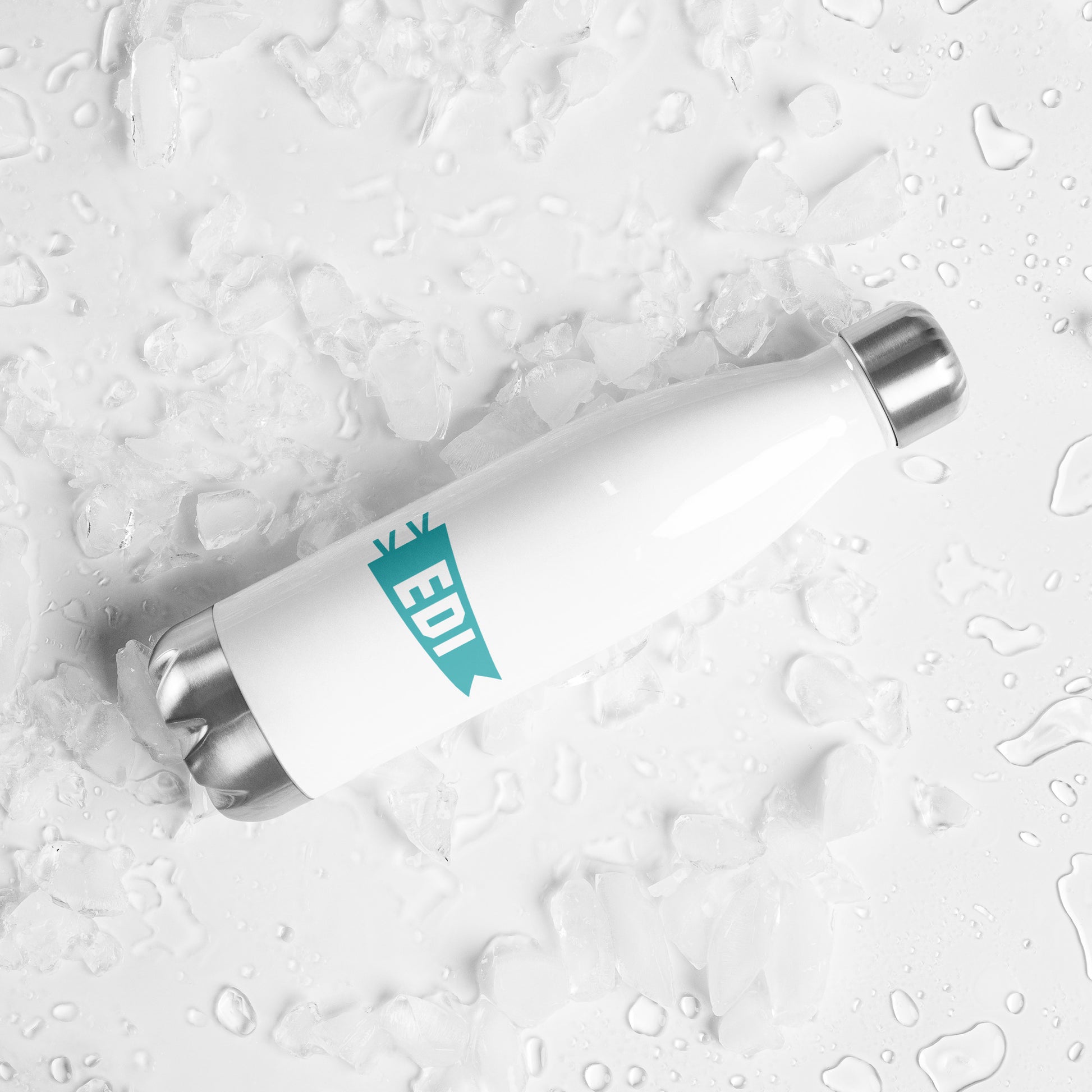 Cool Travel Gift Water Bottle - Viking Blue • EDI Edinburgh • YHM Designs - Image 04