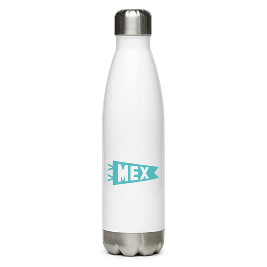 Cool Travel Gift Water Bottle - Viking Blue • MEX Mexico City • YHM Designs - Image 01