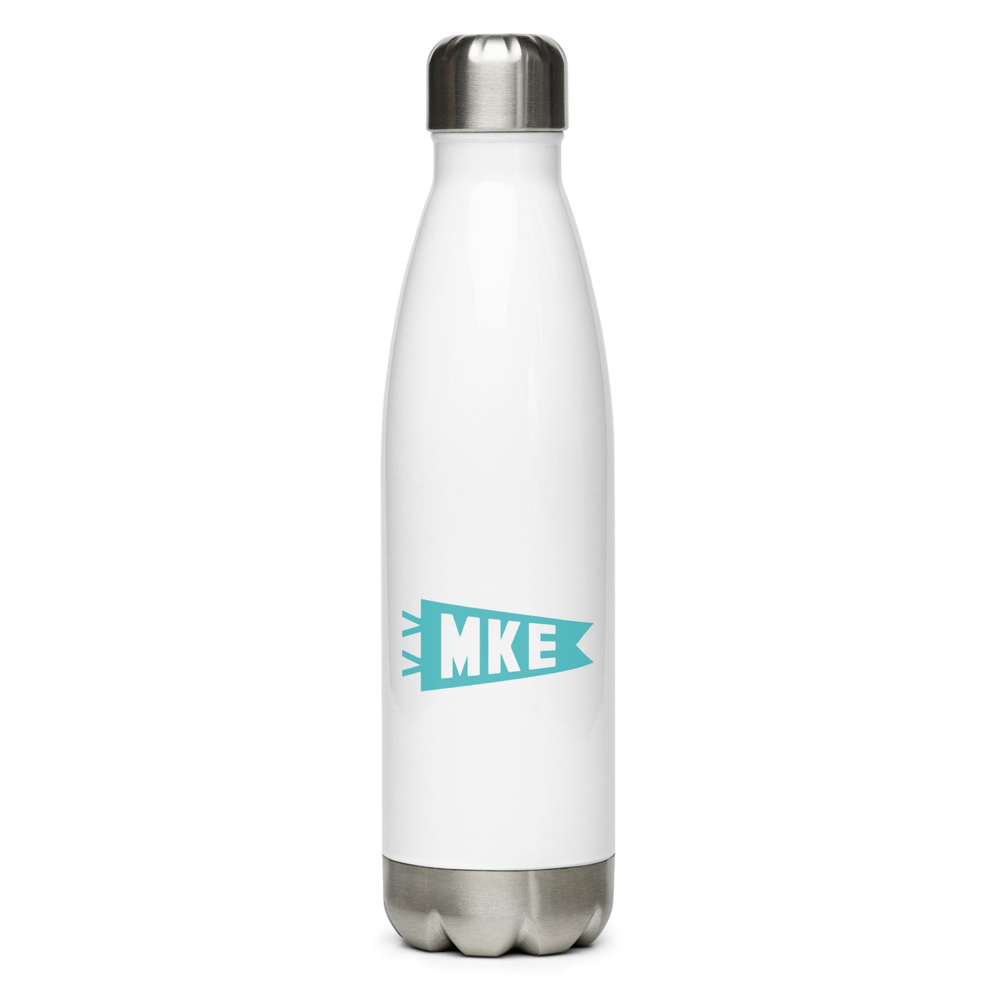 Cool Travel Gift Water Bottle - Viking Blue • MKE Milwaukee • YHM Designs - Image 01