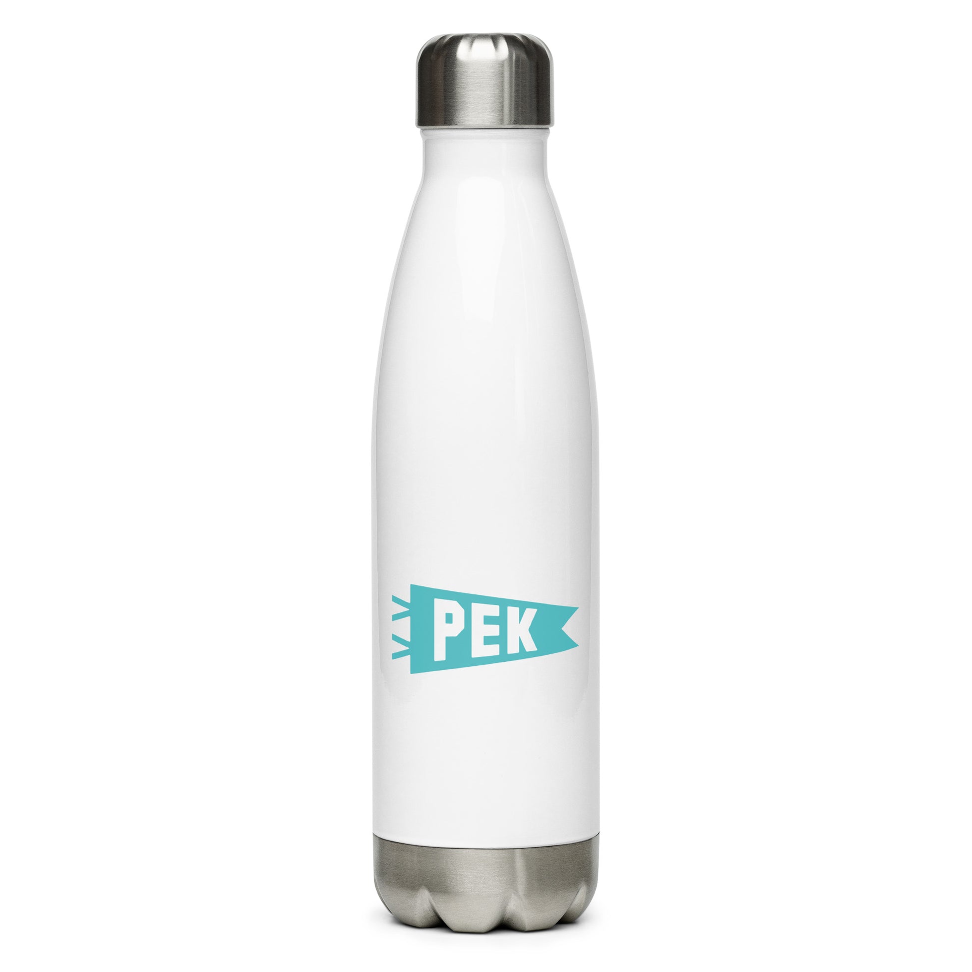 PEK Beijing Water Bottle • Banner Design in Viking Blue • YHM Designs - Image 01
