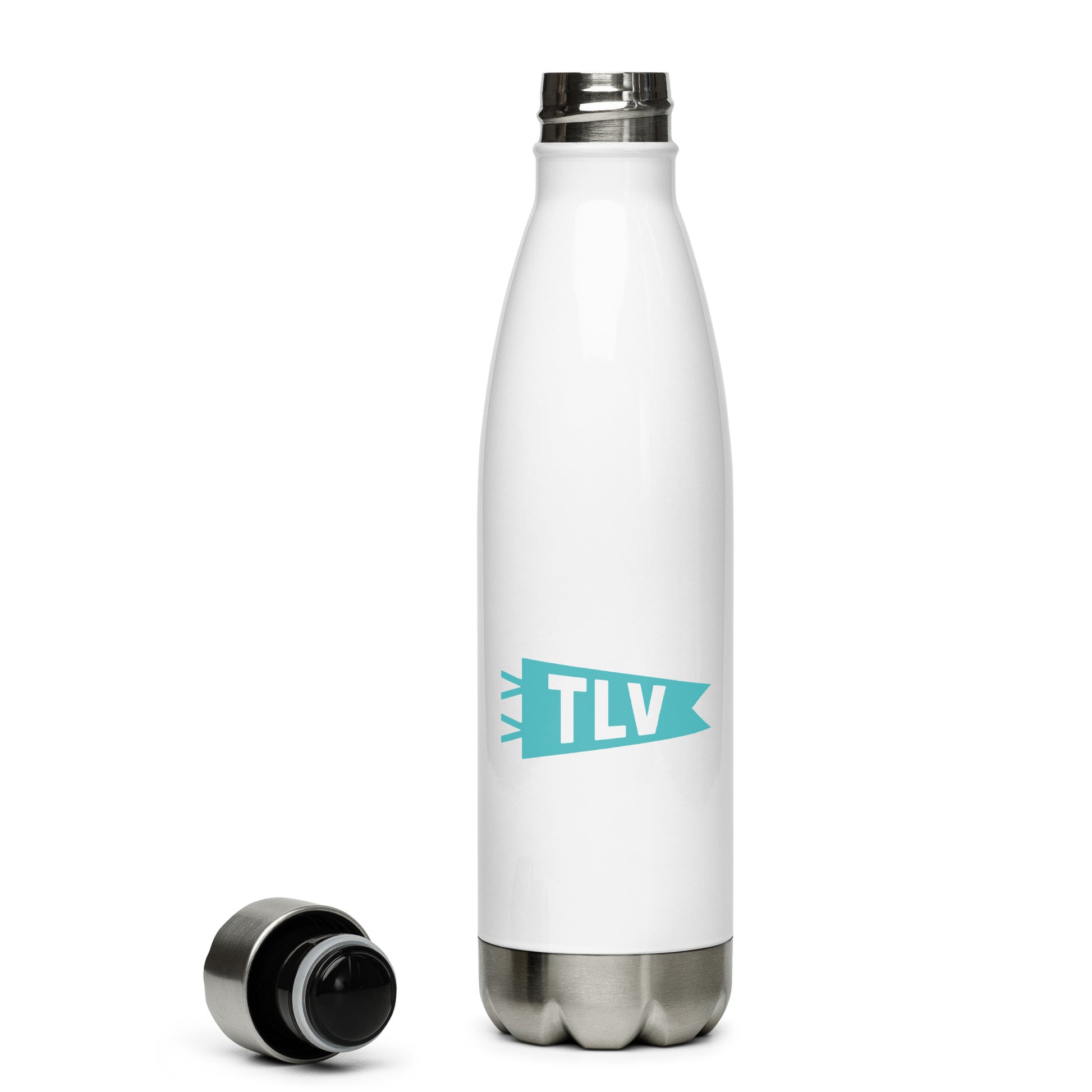 Cool Travel Gift Water Bottle - Viking Blue • TLV Tel Aviv • YHM Designs - Image 05