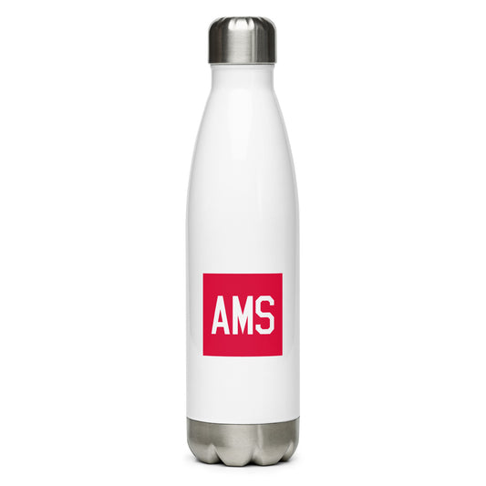 Aviator Gift Water Bottle - Crimson Graphic • AMS Amsterdam • YHM Designs - Image 01