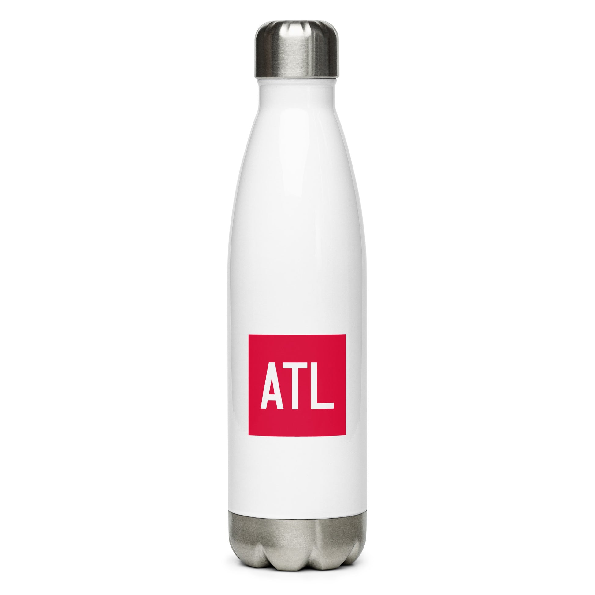 Aviator Gift Water Bottle - Crimson Graphic • ATL Atlanta • YHM Designs - Image 01