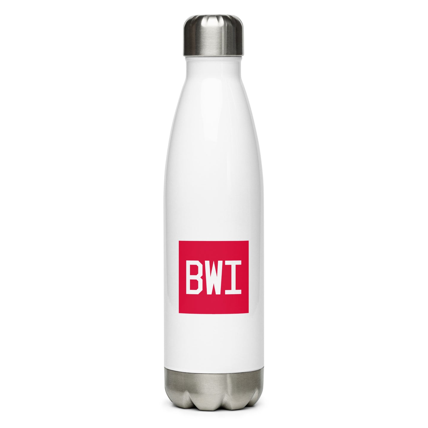Aviator Gift Water Bottle - Crimson Graphic • BWI Baltimore • YHM Designs - Image 01