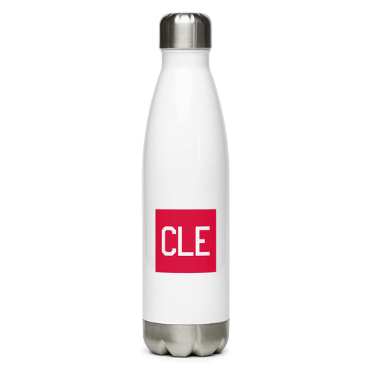 Aviator Gift Water Bottle - Crimson Graphic • CLE Cleveland • YHM Designs - Image 01