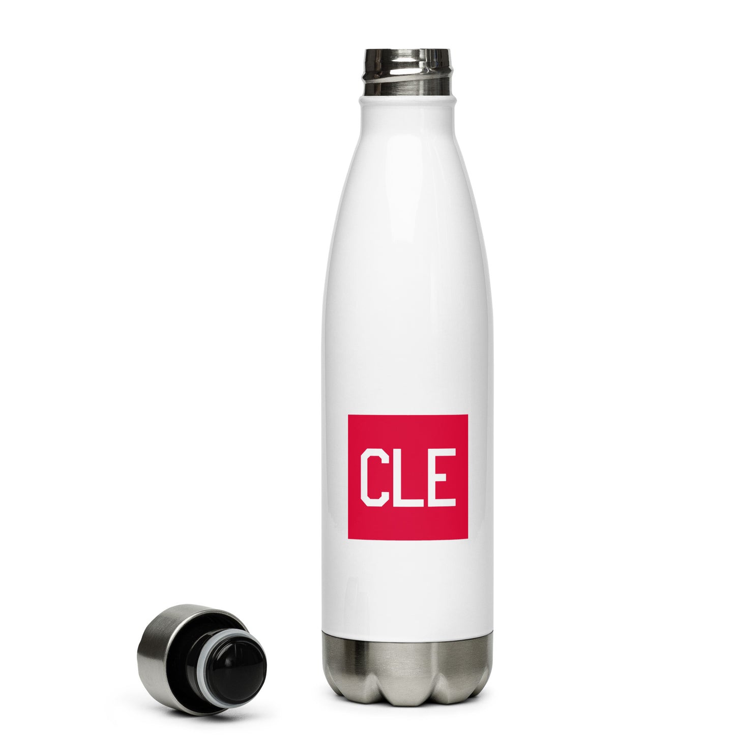 Aviator Gift Water Bottle - Crimson Graphic • CLE Cleveland • YHM Designs - Image 06