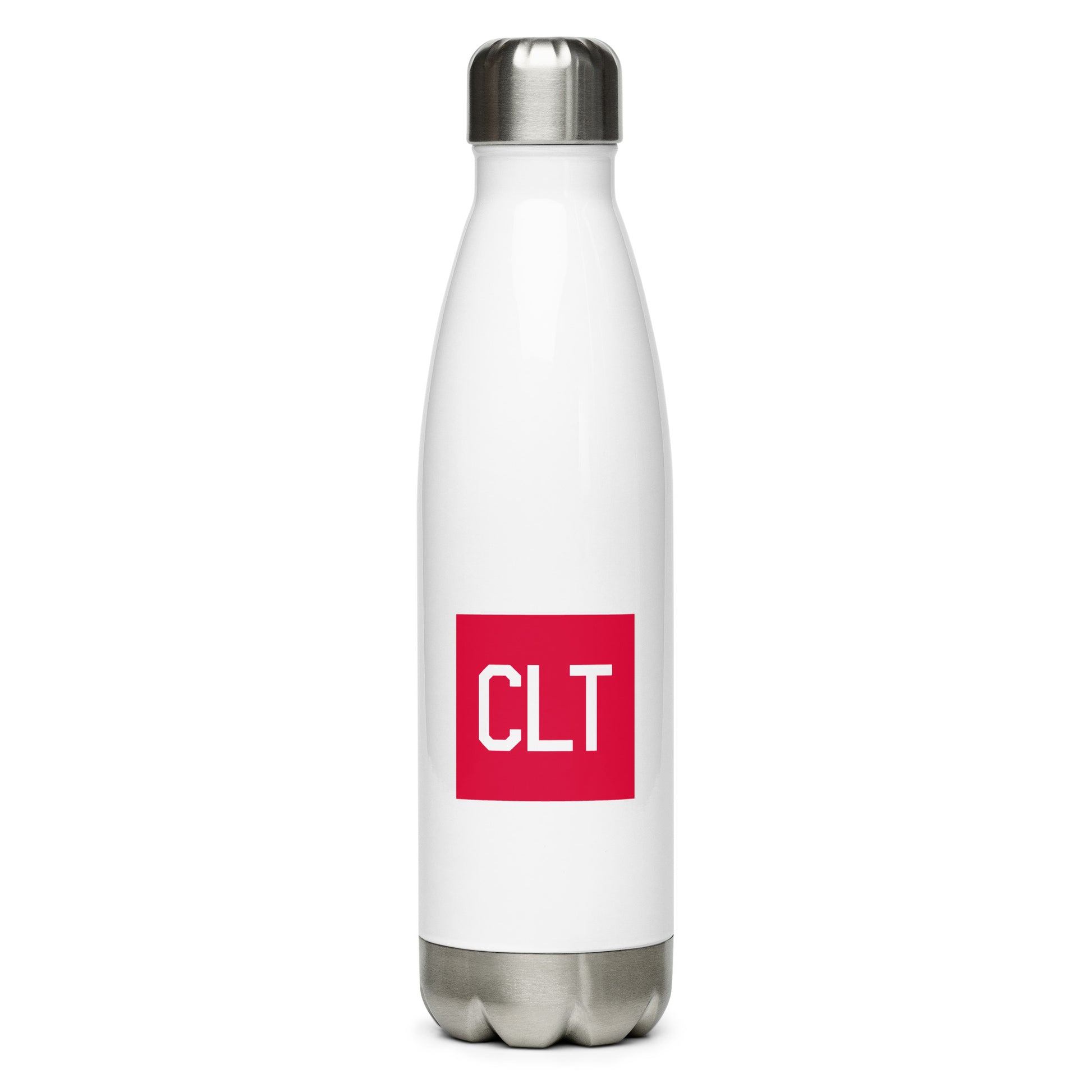 Aviator Gift Water Bottle - Crimson Graphic • CLT Charlotte • YHM Designs - Image 01