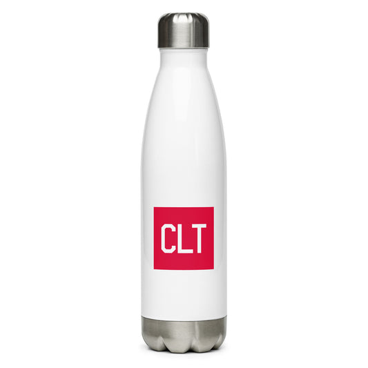 Aviator Gift Water Bottle - Crimson Graphic • CLT Charlotte • YHM Designs - Image 01