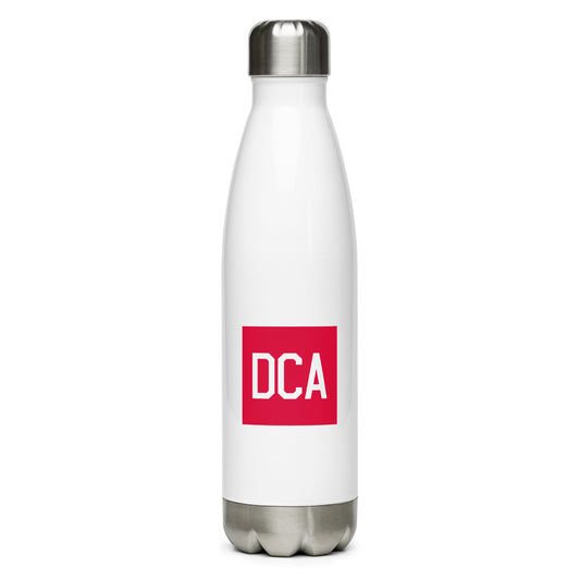 Aviator Gift Water Bottle - Crimson Graphic • DCA Washington • YHM Designs - Image 01