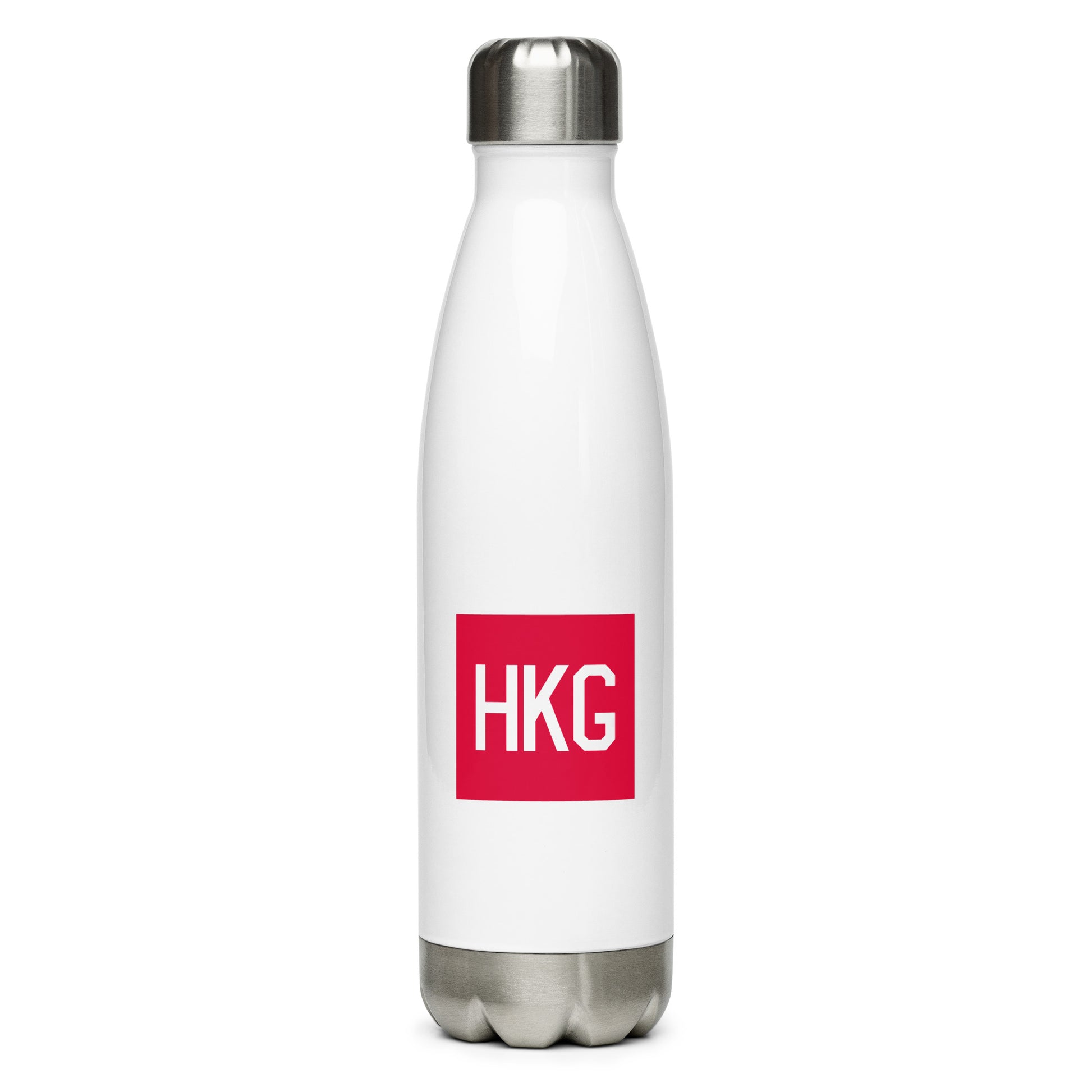 Aviator Gift Water Bottle - Crimson Graphic • HKG Hong Kong • YHM Designs - Image 01