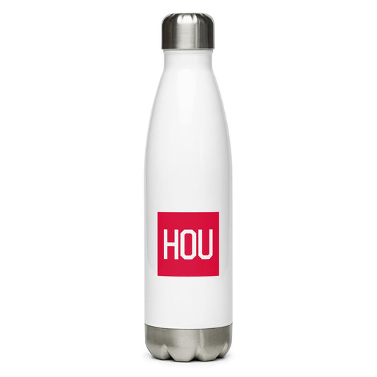 Aviator Gift Water Bottle - Crimson Graphic • HOU Houston • YHM Designs - Image 01