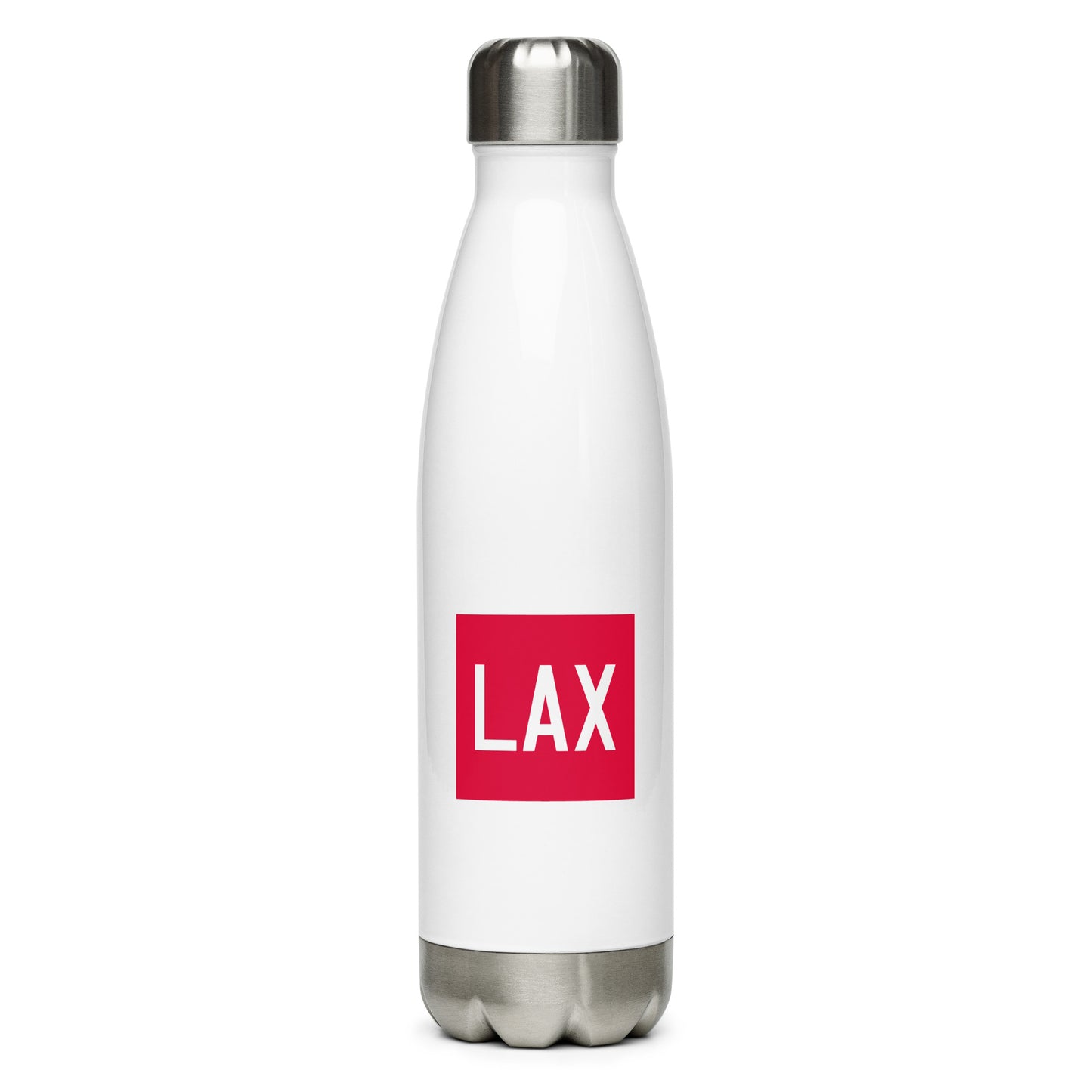 Aviator Gift Water Bottle - Crimson Graphic • LAX Los Angeles • YHM Designs - Image 01