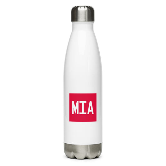 Aviator Gift Water Bottle - Crimson Graphic • MIA Miami • YHM Designs - Image 01