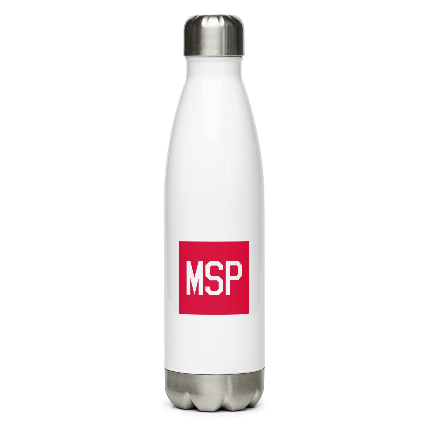 Aviator Gift Water Bottle - Crimson Graphic • MSP Minneapolis • YHM Designs - Image 01