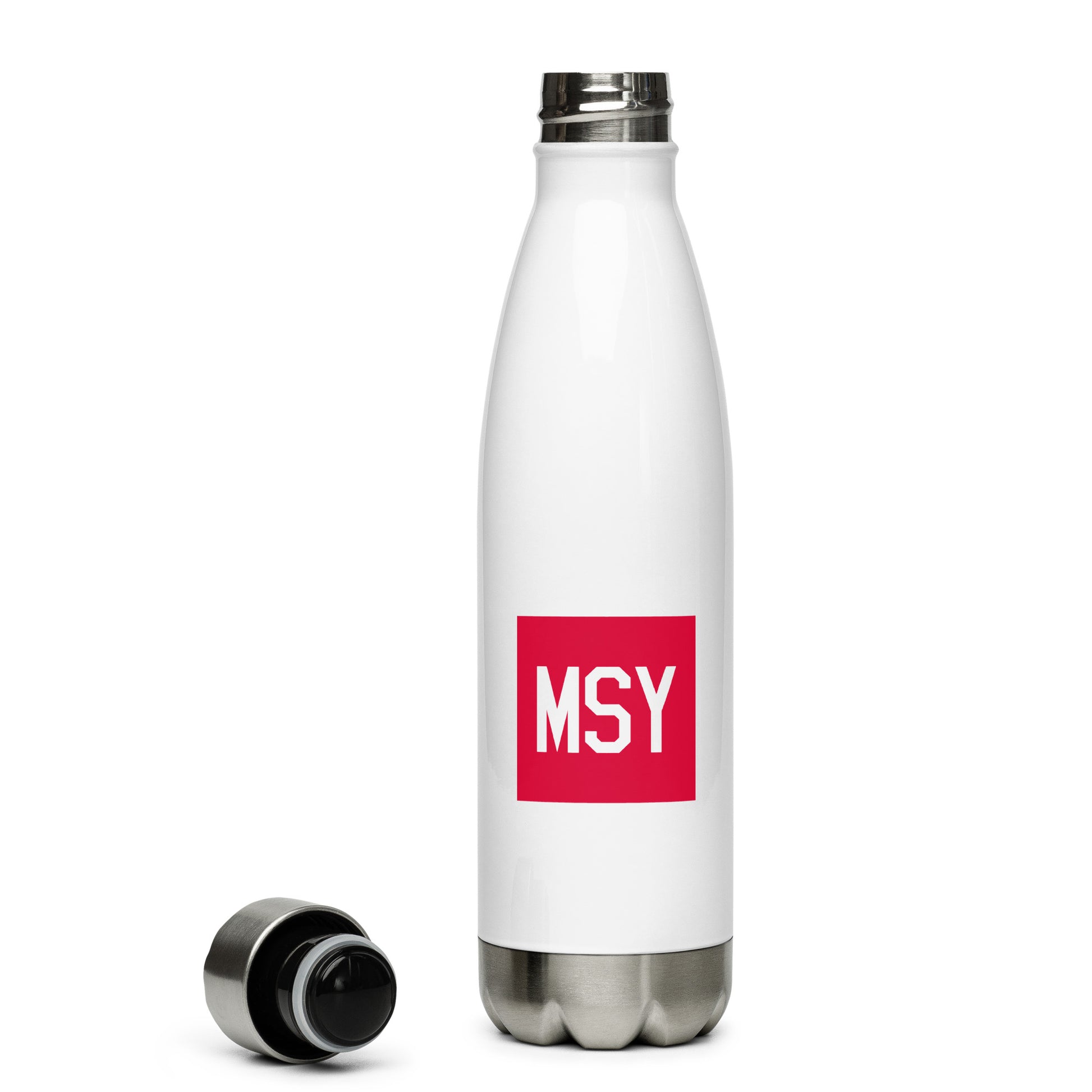 Aviator Gift Water Bottle - Crimson Graphic • MSY New Orleans • YHM Designs - Image 06