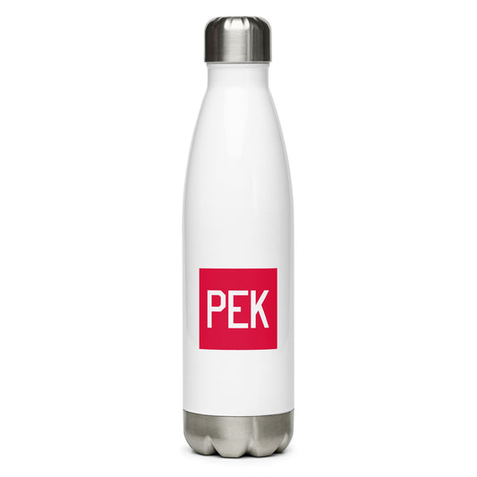 Aviator Gift Water Bottle - Crimson Graphic • PEK Beijing • YHM Designs - Image 01