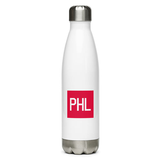 Aviator Gift Water Bottle - Crimson Graphic • PHL Philadelphia • YHM Designs - Image 01