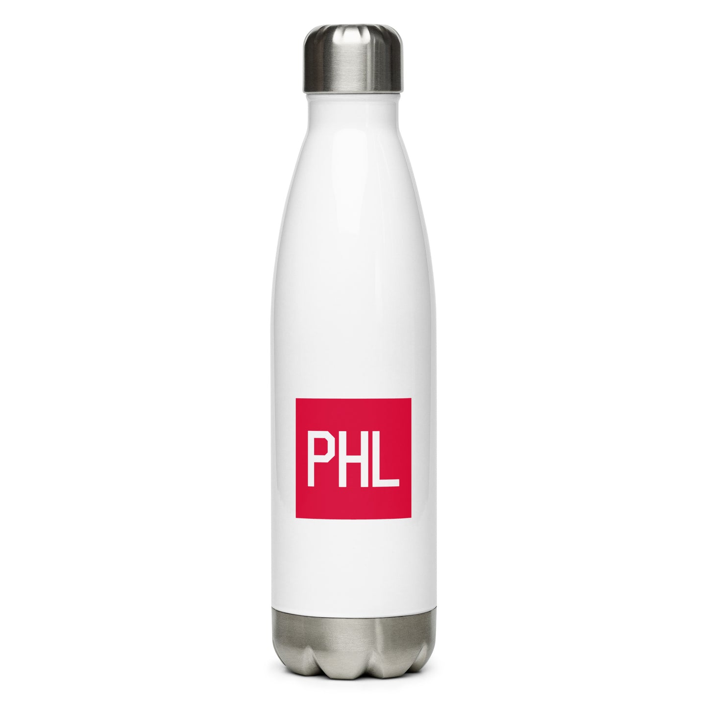 Aviator Gift Water Bottle - Crimson Graphic • PHL Philadelphia • YHM Designs - Image 01