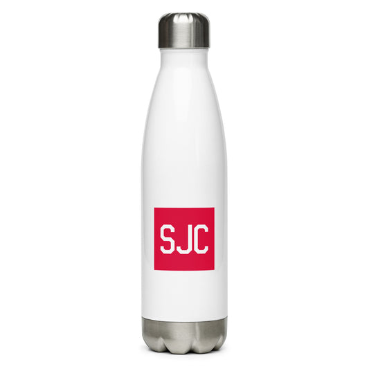 Aviator Gift Water Bottle - Crimson Graphic • SJC San Jose • YHM Designs - Image 01