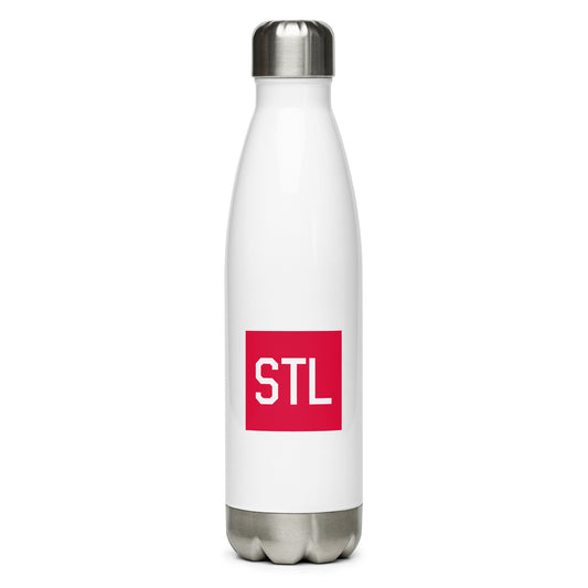 Aviator Gift Water Bottle - Crimson Graphic • STL St. Louis • YHM Designs - Image 01