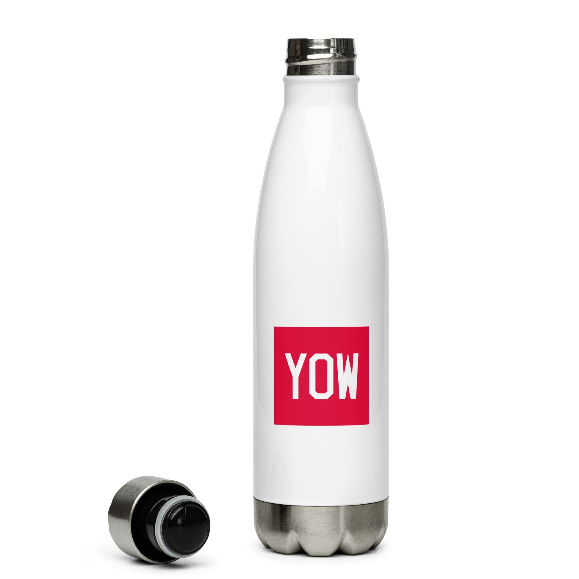 Aviator Gift Water Bottle - Crimson Graphic • YOW Ottawa • YHM Designs - Image 06