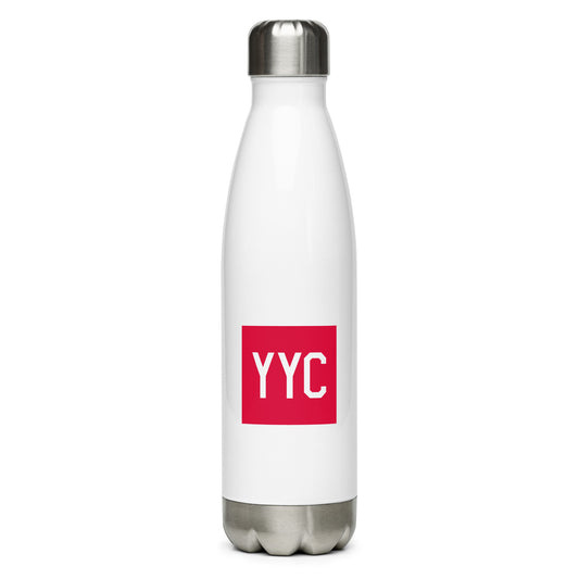 Aviator Gift Water Bottle - Crimson Graphic • YYC Calgary • YHM Designs - Image 01