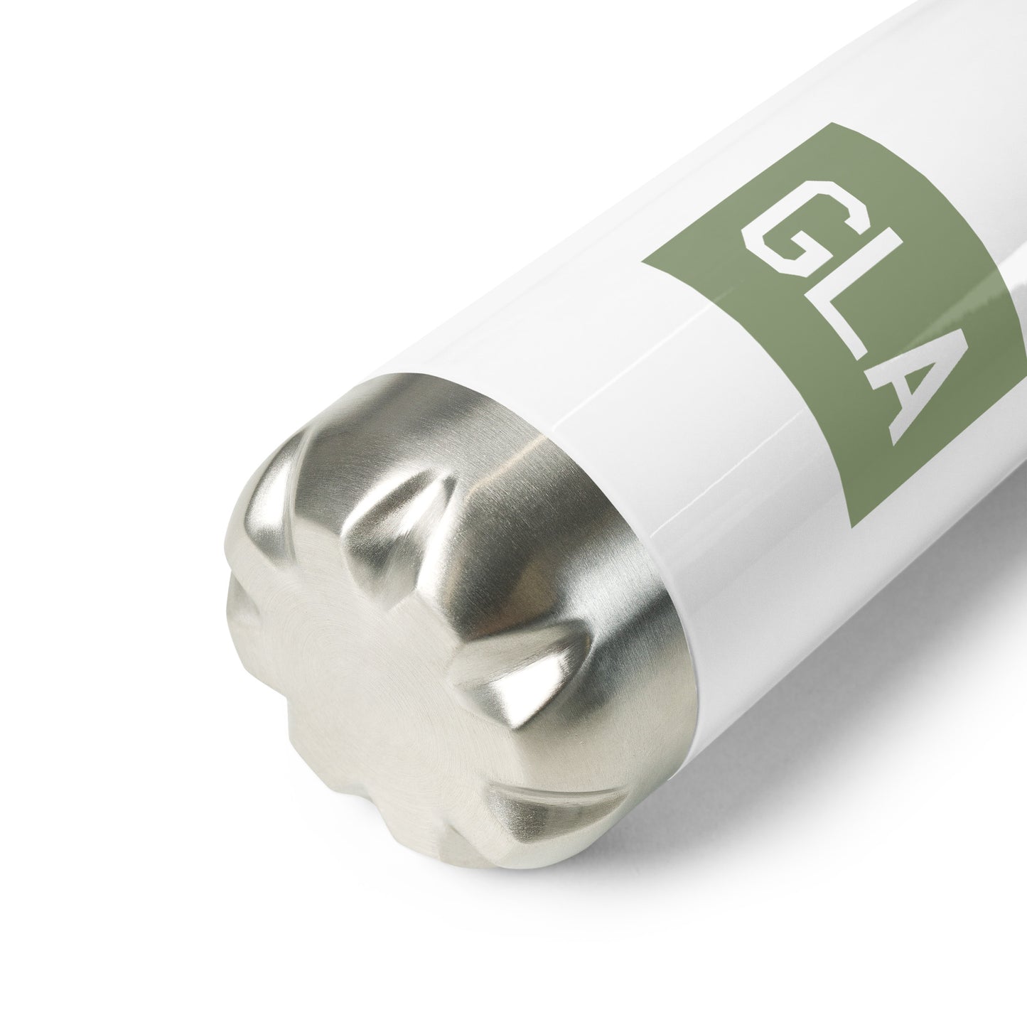 Aviation Gift Water Bottle - Camo Green • GLA Glasgow • YHM Designs - Image 03