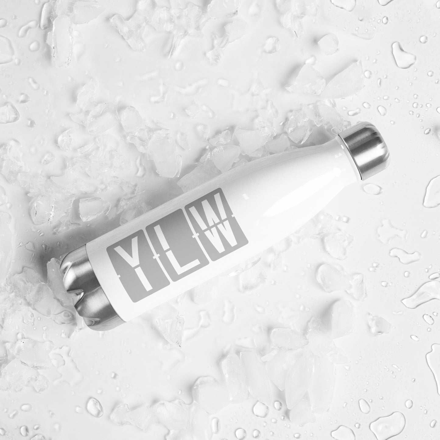 Aviation Avgeek Water Bottle - Grey • YLW Kelowna • YHM Designs - Image 05