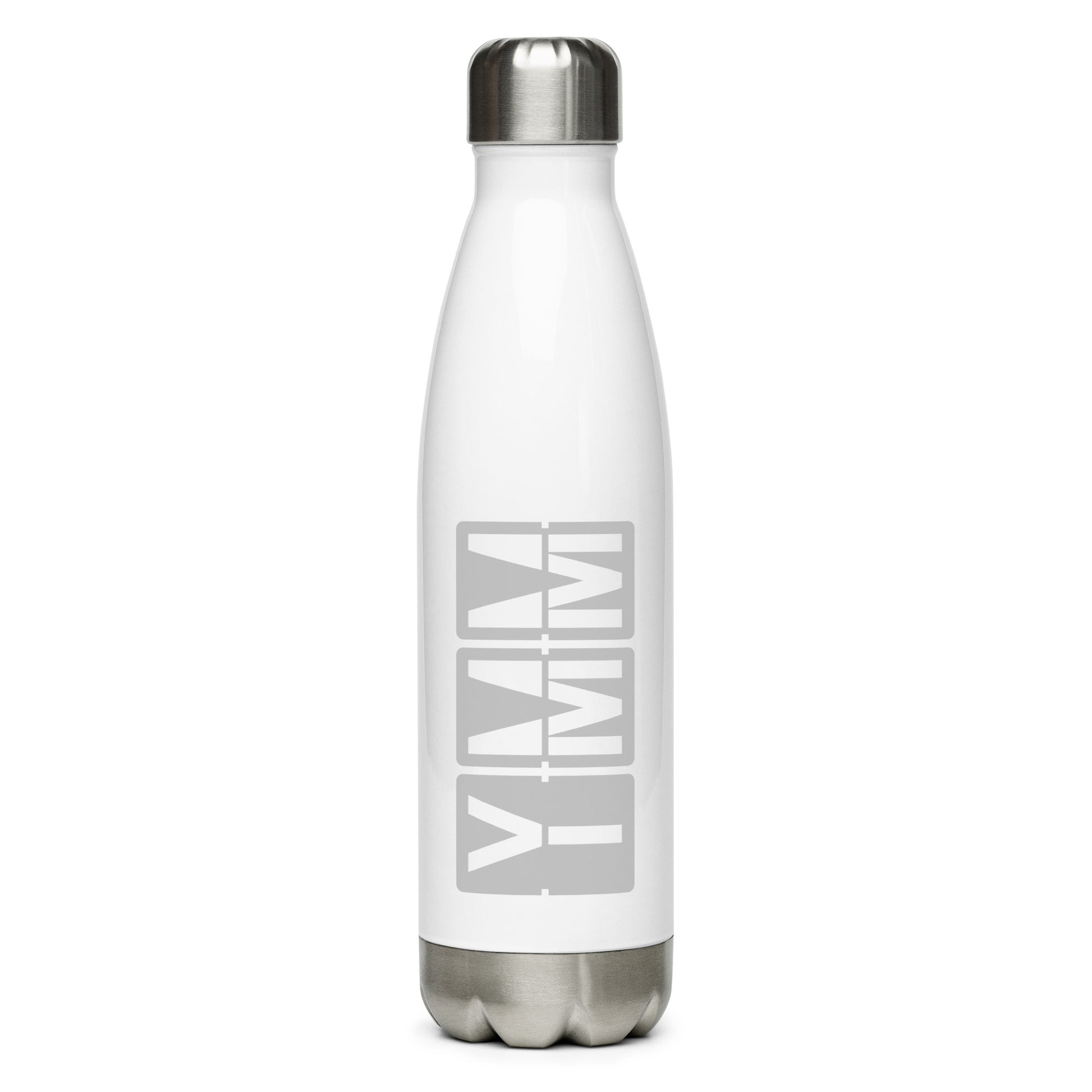 Aviation Avgeek Water Bottle - Grey • YMM Fort McMurray • YHM Designs - Image 01