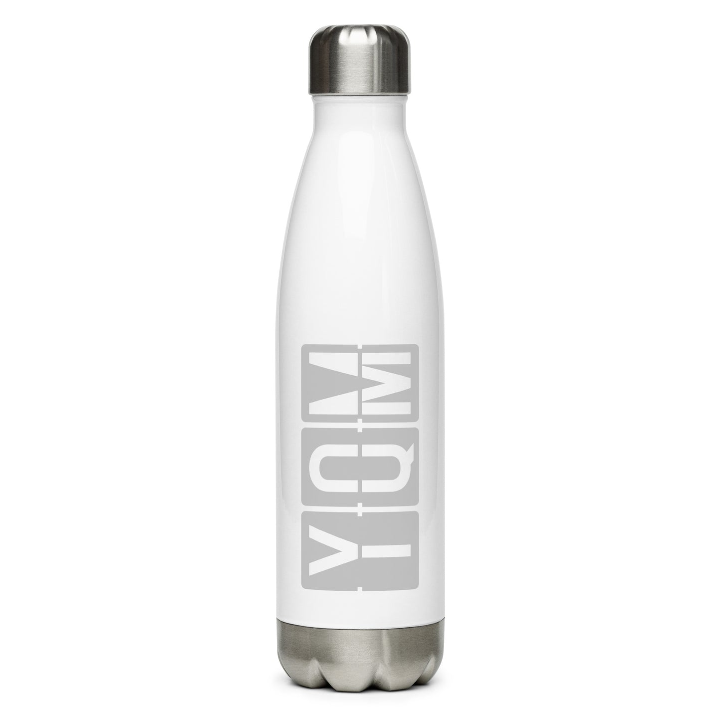 Aviation Avgeek Water Bottle - Grey • YQM Moncton • YHM Designs - Image 01