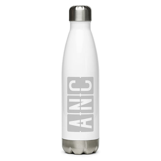 Aviation Avgeek Water Bottle - Grey • ANC Anchorage • YHM Designs - Image 01