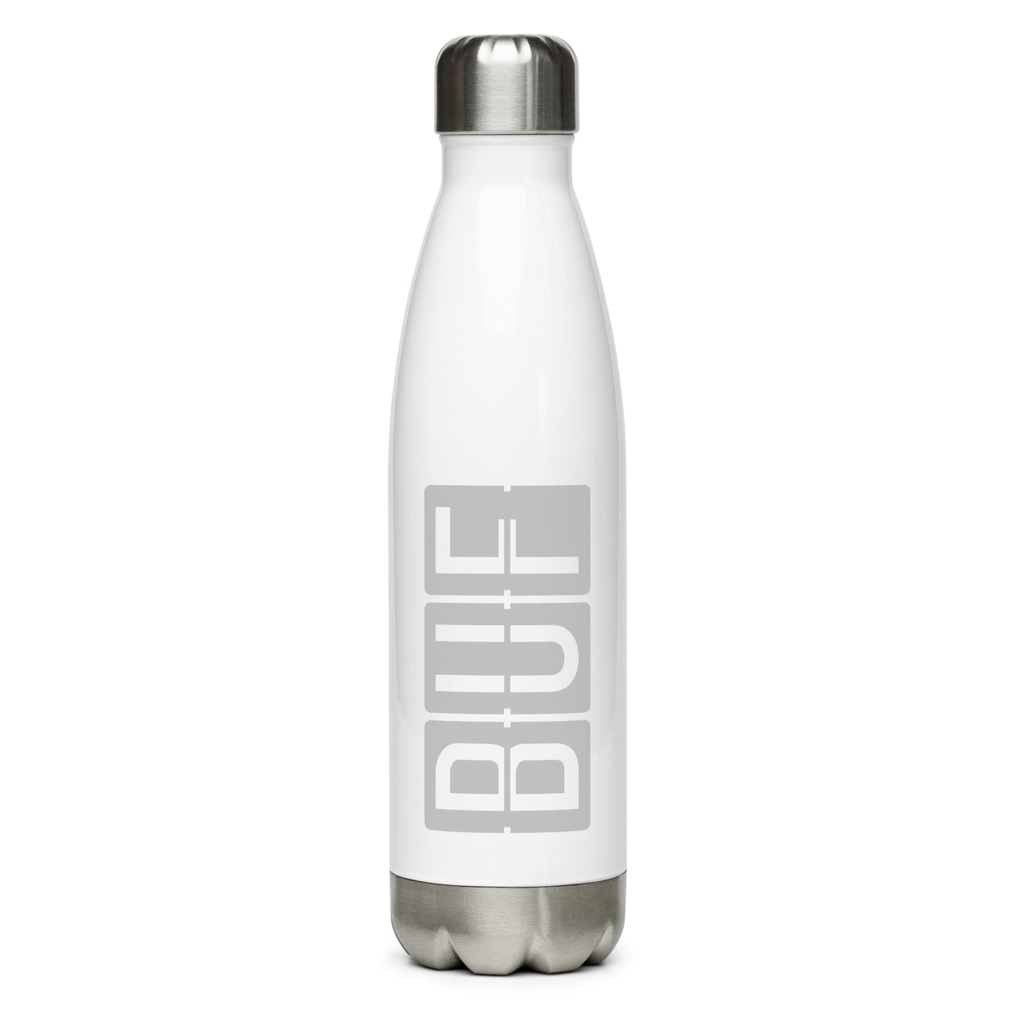 Split-Flap Water Bottle - Grey • BUF Buffalo • YHM Designs - Image 01