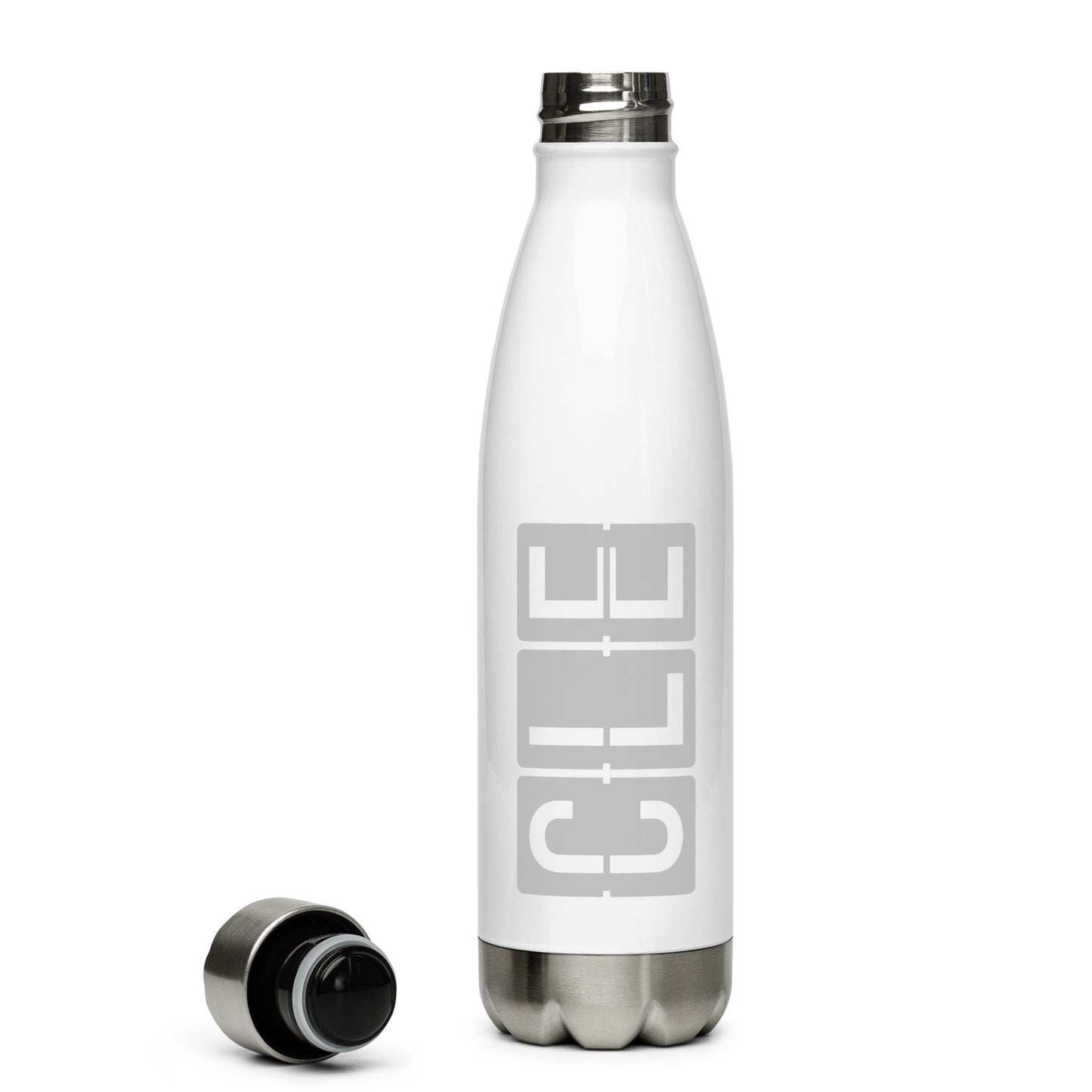 Aviation Avgeek Water Bottle - Grey • CLE Cleveland • YHM Designs - Image 06