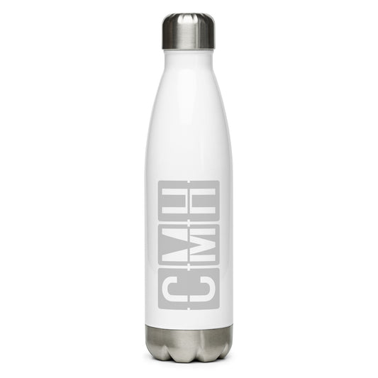 Aviation Avgeek Water Bottle - Grey • CMH Columbus • YHM Designs - Image 01