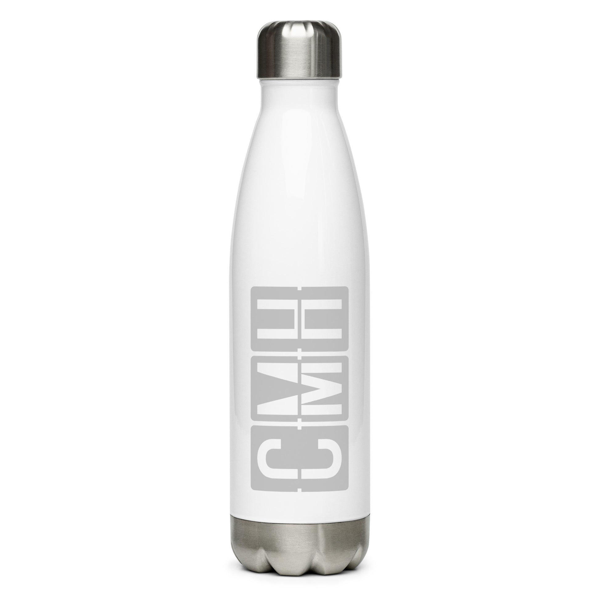 Aviation Avgeek Water Bottle - Grey • CMH Columbus • YHM Designs - Image 01