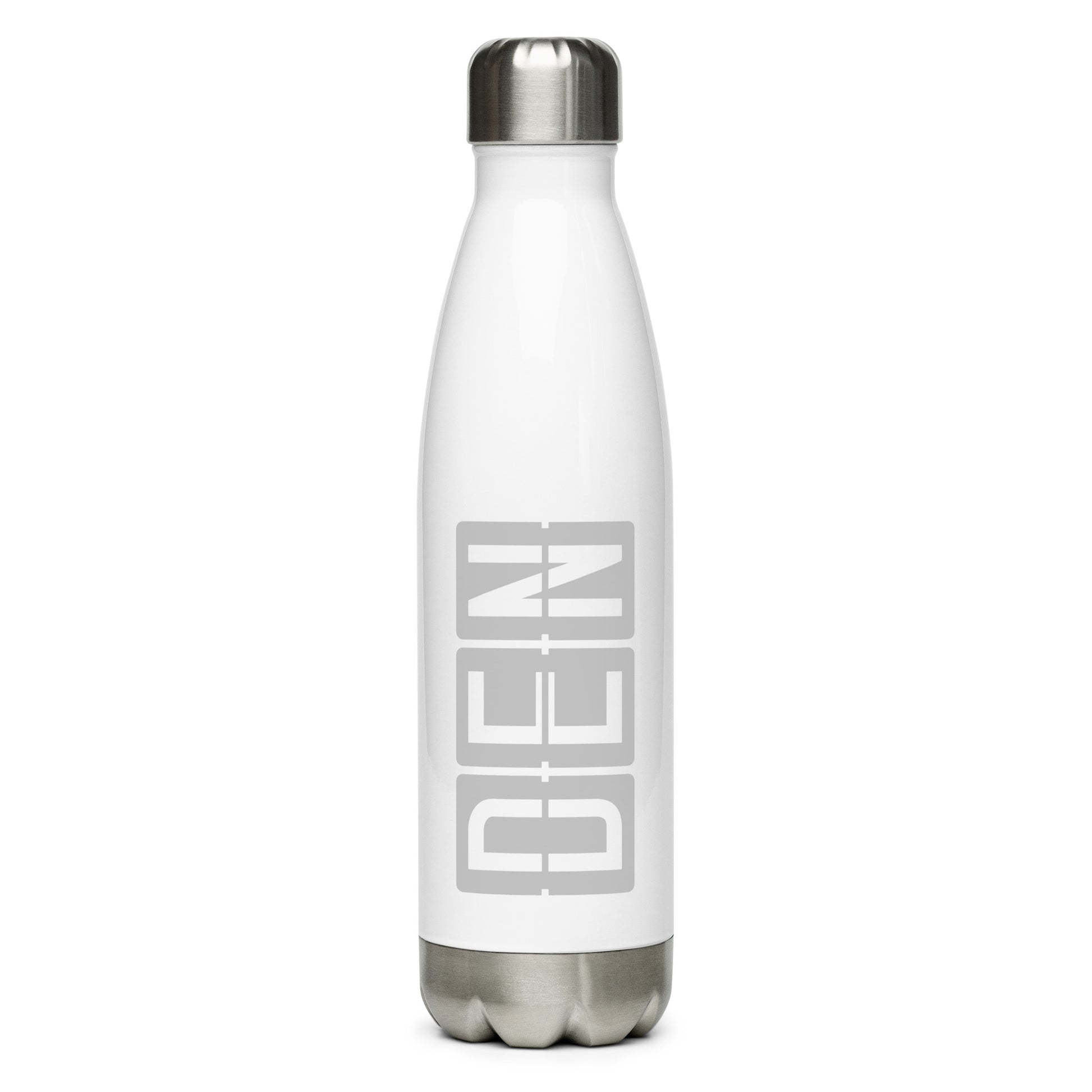 Split-Flap Water Bottle - Grey • DEN Denver • YHM Designs - Image 01