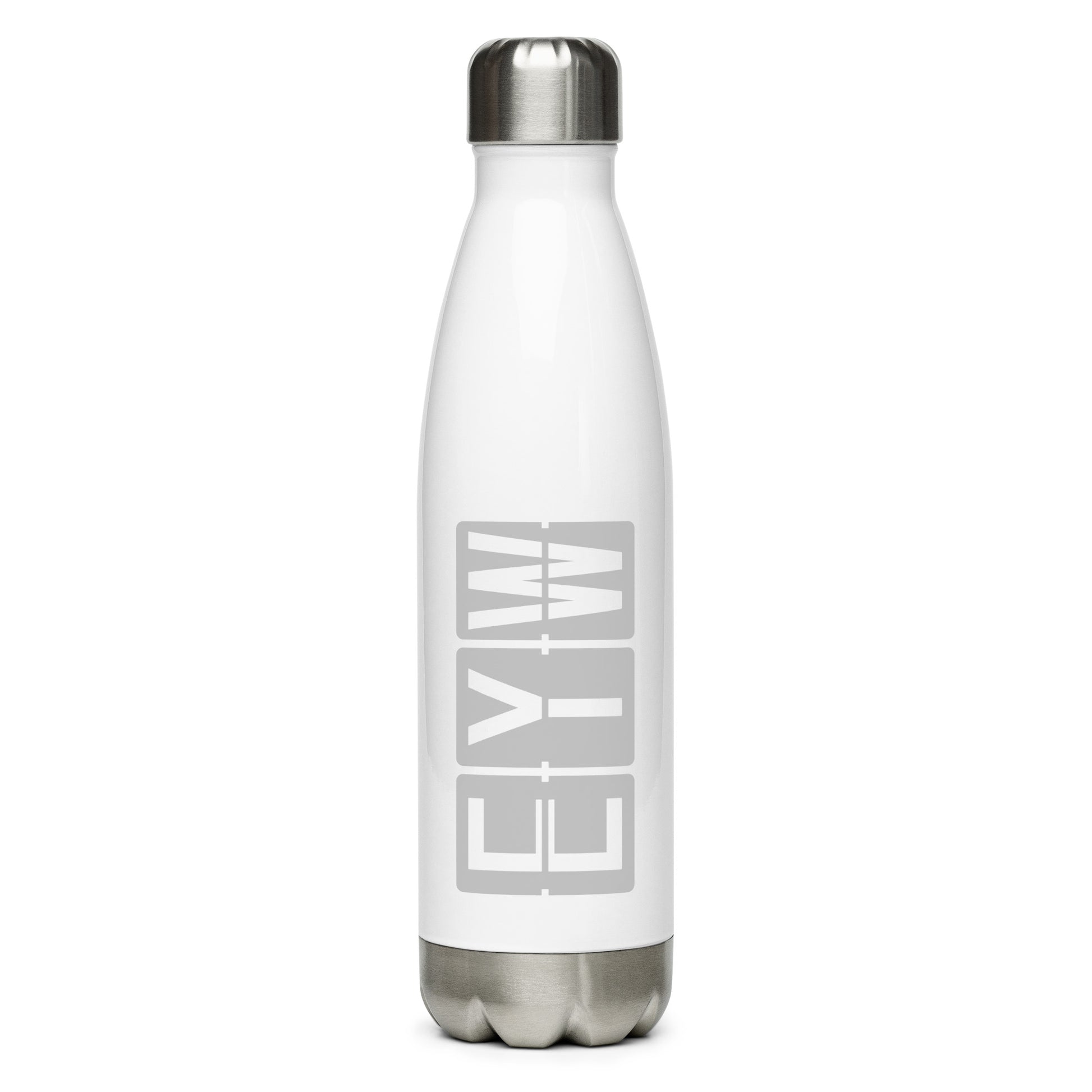 Aviation Avgeek Water Bottle - Grey • EYW Key West • YHM Designs - Image 01