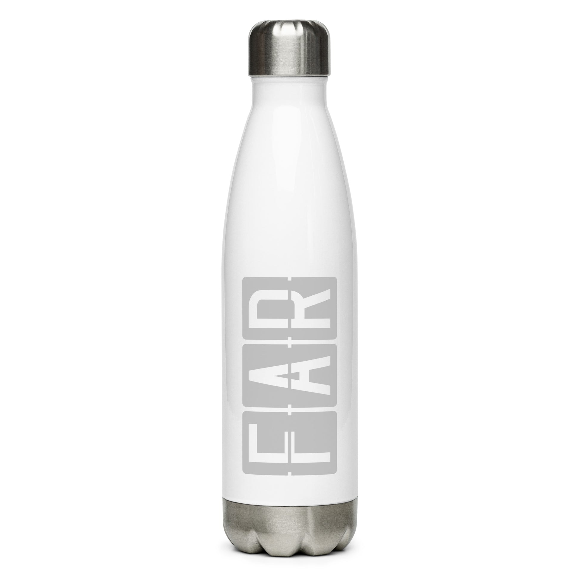 Split-Flap Water Bottle - Grey • FAR Fargo • YHM Designs - Image 01