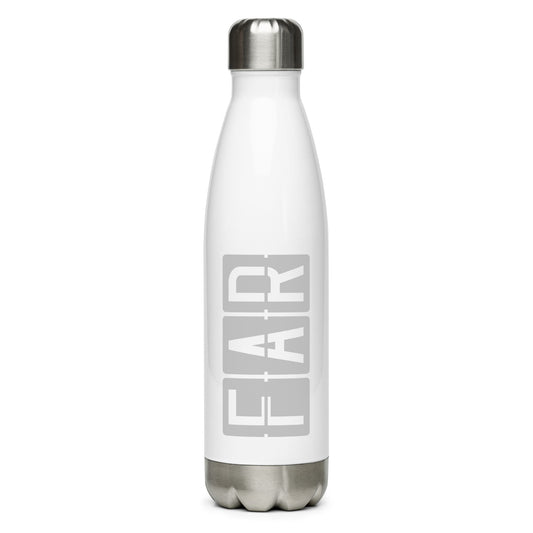 Aviation Avgeek Water Bottle - Grey • FAR Fargo • YHM Designs - Image 01