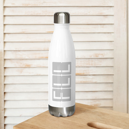 Aviation Avgeek Water Bottle - Grey • FLL Fort Lauderdale • YHM Designs - Image 02