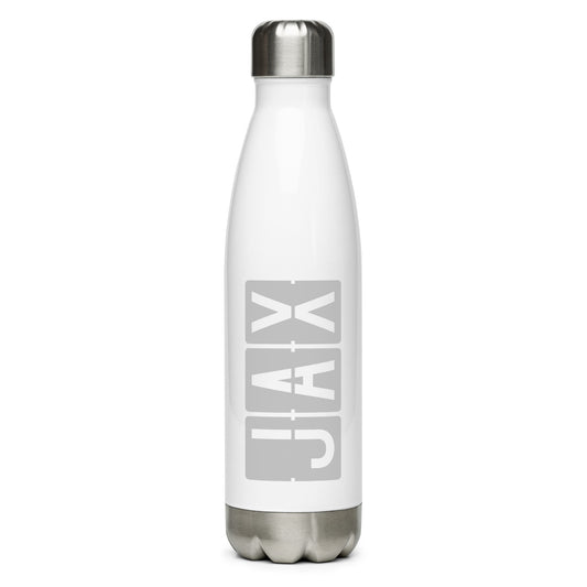 Aviation Avgeek Water Bottle - Grey • JAX Jacksonville • YHM Designs - Image 01
