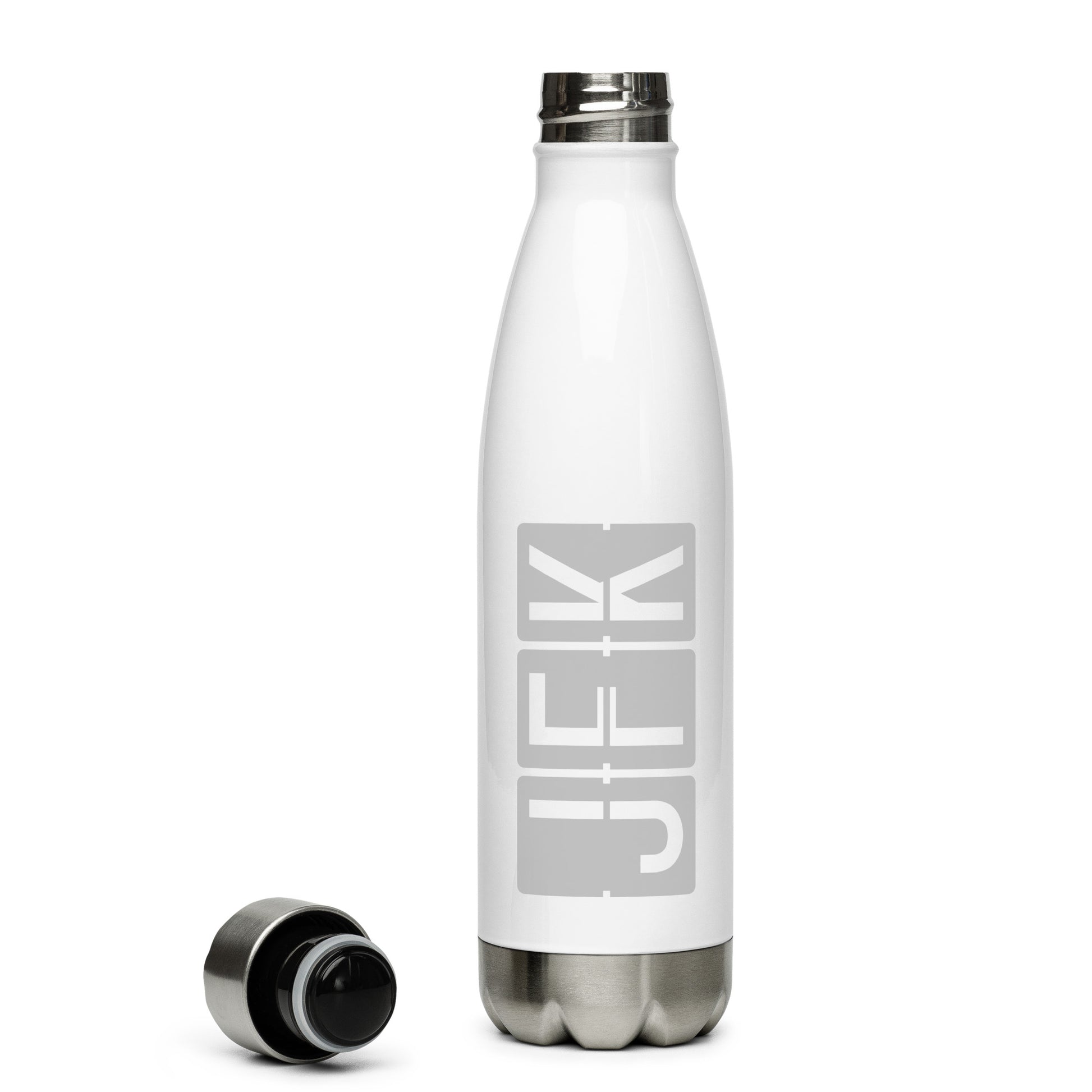 Aviation Avgeek Water Bottle - Grey • JFK New York City • YHM Designs - Image 06