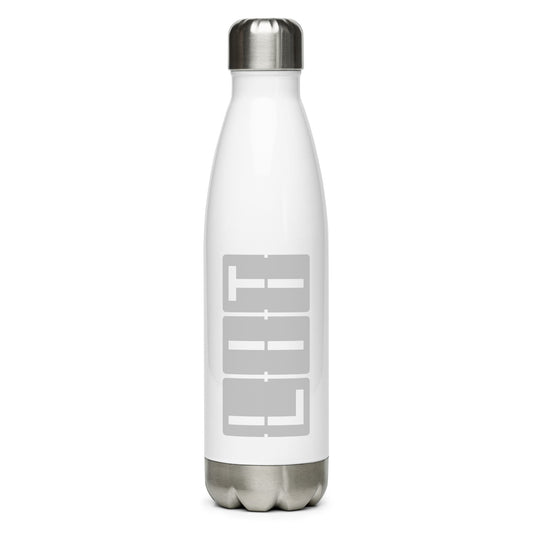 Aviation Avgeek Water Bottle - Grey • LIT Little Rock • YHM Designs - Image 01